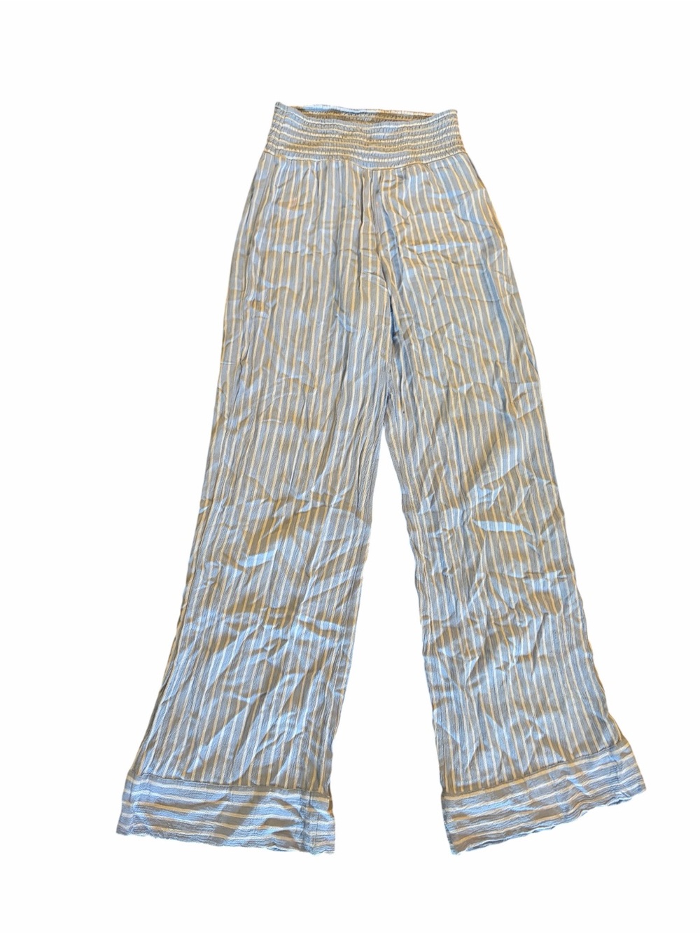 Billabong Light Blue Striped Wide-Leg Trousers - Picture 3 of 6